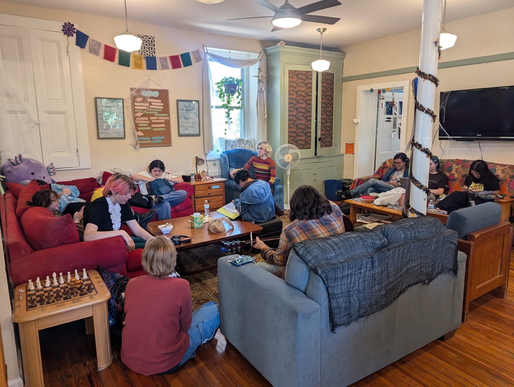 Bucks Learning Cooperative members gathered in the Nest